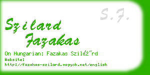 szilard fazakas business card